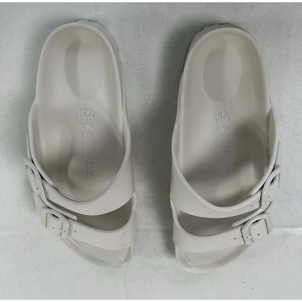 Birkenstock Arizona Essentials EVA Two-Strap Sandals Ivory Men's 10 Ladies 8